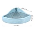 thumbnail image 2 of Miangastore Pet Toilet Ceramics Rabbit Cleaning Basin Fan-shaped Guinea Pig Toilet, 2 of 8