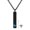 3, variant on Women's Birthstone Urn Necklace: Stainless Steel Bar Pendant with Zircon for Ashes, Hair, Perfume, Memorial