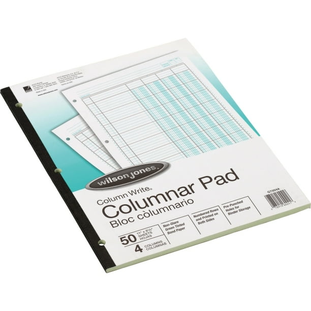 Acco SideBound Punched Columnar Pads 50 Sheet(s) Ring Binder 11