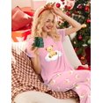 thumbnail image 3 of Ekouaer Women' Sleepwear Capri Pajama Sets Short Sleeve Two-Piece Pjs V Neck Tops & Capri Pants with Pockets -, 3 of 6