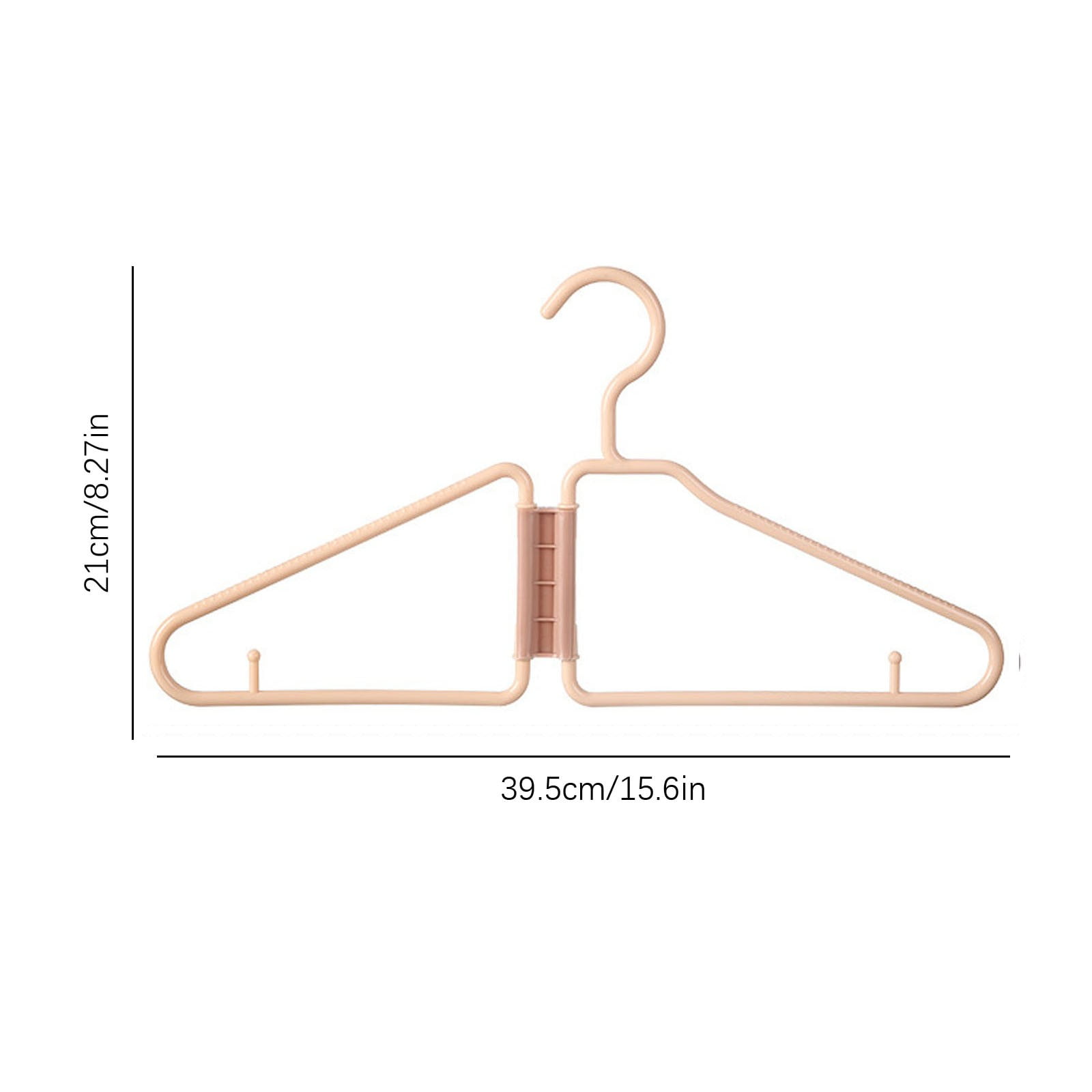 20PCS Foldable Plastic Clothes Hanger - Portable Folding Clothes Hanger for Travel, Folding Hangers Space Saving