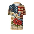 thumbnail image 6 of Mifsaly Short Sleeve Button Down Shirts for Women Lapel Collar V Neck Blouses Patriotic Hearts American Flag Print Independence Day Tops 2026 XL, 6 of 6