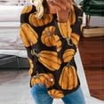 thumbnail image 2 of SOOMLON Womens Halloween Costumes Gothic Clothing Women Halloween Skull Graphic Print Sweatshirt Pullover Long Sleeve Round Neck Pumpkin Top Witch Costume Winter Tops Orange XL, 2 of 5