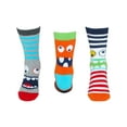 thumbnail image 2 of Jefferies Socks Children's Monster Face Crew Socks (6 Pair Pack), 2 of 5