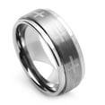 thumbnail image 2 of Men's Tungsten Carbide Wedding Band Ring 9mm Comfort Fit Cross Engraved For Men & Women, 2 of 3