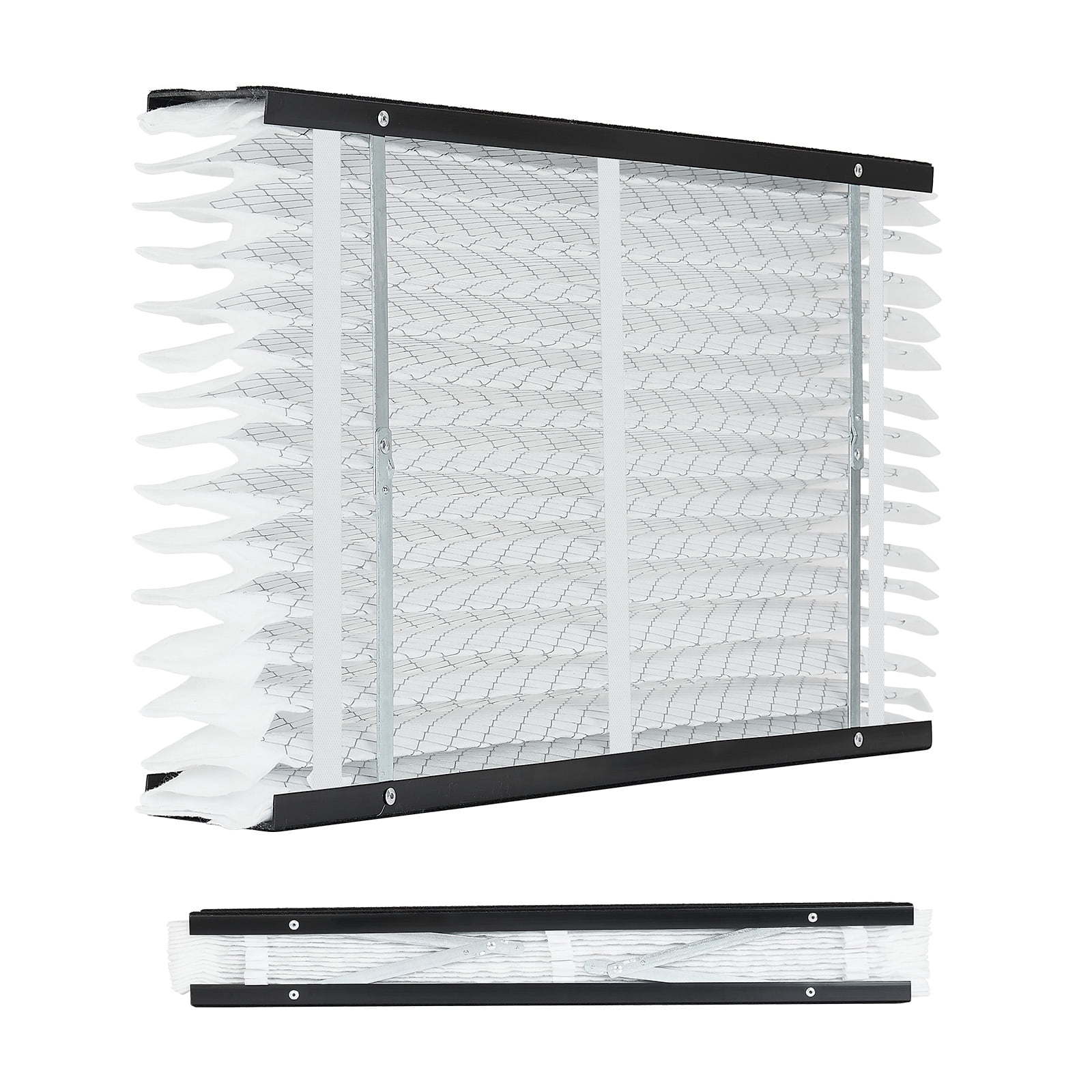 VEVOR 16 x 28 x 4 Furnace Filter, MERV 11 HVAC Ac Filters,12-Month Electrostatic Pleated Air Conditioner Filters, 2-Pack (Actual Size: 16.34 x 27.76 x 3.98 Inch) for Capturing Dust, Smog, Pet Dander