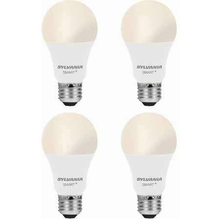 Sylvania Smart  Full Color Dimmable LED Light Bulbs, 800 Lumens, 4 Pack