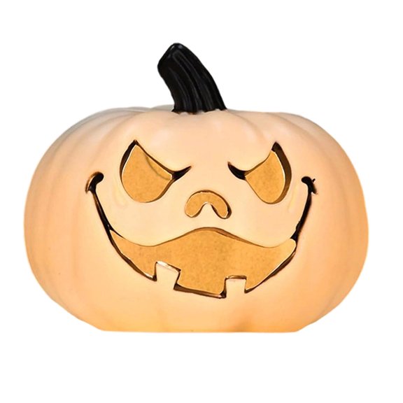 Halloween Blow Motion Pumpkin Animated Light Up Thanksgiving Decoration for Indoor Outdoor Porch Yard Tabletop Display