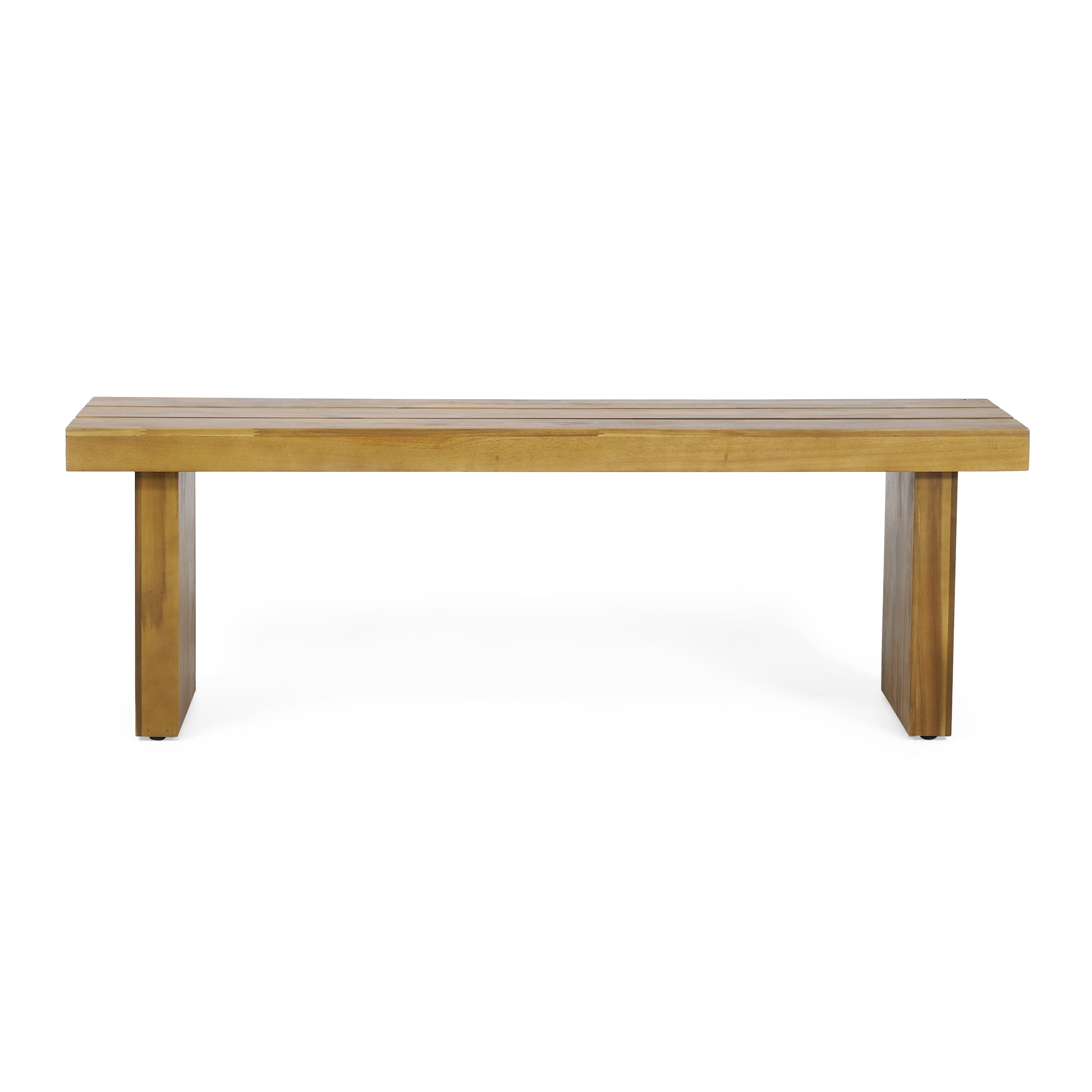 Outdoor Garden Rest Bench, Acacia Wood Outdoor Leisure Seat for Patio Garden, Teak