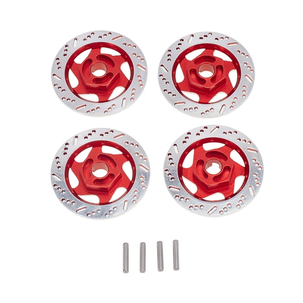 Disco de freno RC Cars Rueda de metal RIM HEX HUX Adaptador Control remoto Modelo Carrera de automóviles en las piezas de la carretera para el control de la velocidad Paquete rojo de 4 seitruly FN001646-04