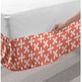 thumbnail image 2 of Abstract Bed Skirt, Repetitive 4 Leaf Flower Shapes in Summer Pastel Tones Blossoms Print, Elastic Bedskirt Dust Ruffle Wrap Around for Bedding Decor, 4 Sizes, Coral Blush and White, by Ambesonne, 2 of 2