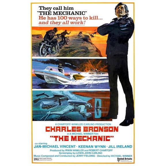Everett Collection The Mechanic Charles Bronson 1972 Movie Poster Masterprint
