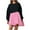 Pink, variant on IROINNID Long Sleeve Dress for Women Loose Round Neck Long Sleeve Comfy Printing Dresses ,Black