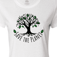 thumbnail image 4 of Inktastic Save the Planet Tree Design with Green Leaves Women's T-Shirt, 4 of 5
