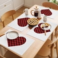 thumbnail image 5 of Valentine's Day Placemats Set of 12, Red Plaid Love Heart Non-Slip Place Mats Washable Table Mats for Kitchen Dining Table Decorations Indoor/Outdoor, 5 of 9