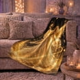 thumbnail image 6 of Ethereal Golden Fairy Celestial Figure Radiant Wings Fantasy, Festive Holiday Scene, Warm Flannel Blanket for Living Room and Family Room, Art Lovers Christmas Gift, Festive Home Decor, 6 of 9
