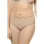 Sculptresse by Panache NUDE Pure Lace Full Brief Panty, US 6X-Large, UK 26