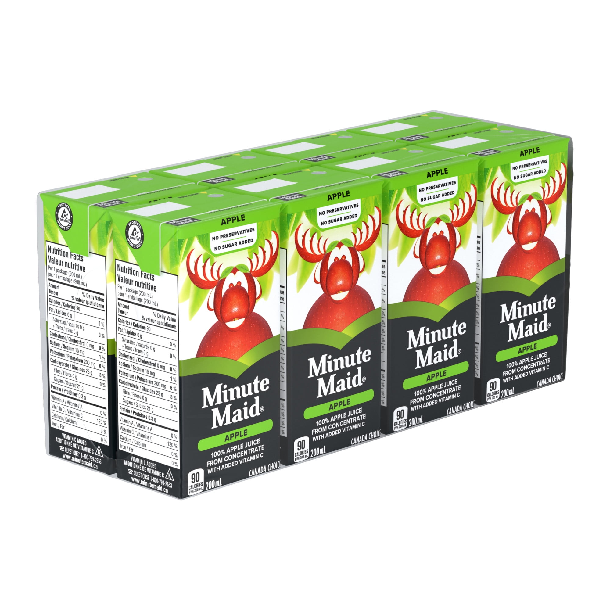 Minute Maid Apple Juice Cartons, 200 mL, 8 Pack, 200 x mL - Walmart.ca