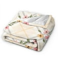 thumbnail image 2 of DouZhe Ultra-Soft Micro Fleece Lightweight Flannel Bed Blanket, Geometry Cartoon Floral Print Cozy Warm Throw Blankets, 80"x60", 2 of 7