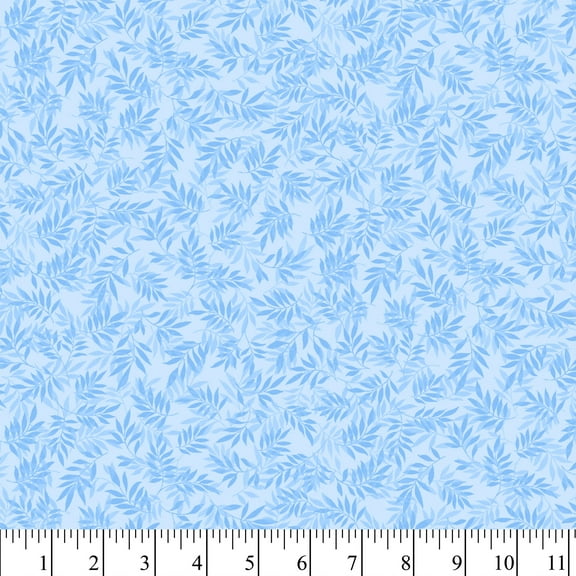 Waverly Inspirations 1 Yard Cut 100% Cotton Sweden Vineyard Fabric, Blue, 44” Wide for Quilting & Sewing