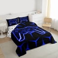 thumbnail image 3 of Castle Fairy Honeycomb Video Game Full Size Comforter Sets,Geometric Gamepads Bedding Sets, 3 of 8
