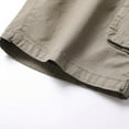 thumbnail image 3 of Ramiter Workout Shorts Men Men's Sweatpants with Zipper Pockets Tapered Athletic Lounge Jogger Track Pants Khaki,3XL, 3 of 4