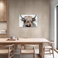 thumbnail image 2 of ZHONGYUTONG Highland Cattle Animal Canvas Wall Art Cow Pictures Wall Decor Abstract Animals Painting Print Bathroom Decor Framed (12.00" x 18.00"), 2 of 5