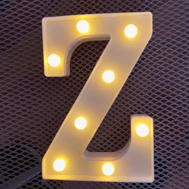 LED Marquee Letter Lights Sign, Light Up Alphabet Letter for Home Party Wedding Decoration Z