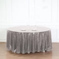 thumbnail image 3 of BalsaCircle 120" Sequin Round Tablecloth Silver, 3 of 8