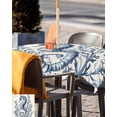 thumbnail image 5 of nqOlkjepod Navy Blue Seahorse Coastal Outdoor Tablecloth with Umbrella Hole & Zipper, Beach Botanical Farmhouse Square Table Cover 60x60 Inch, Dining Waterproof Table Cloth Protector for Patio/Party, 5 of 7