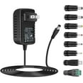 thumbnail image 1 of HAHADAXA Universal AC Adapter 9V 2A Power Supply AC110V to DC9V Power Driver with 8 DC Plug Adapter Converter Inverter Charger Transformer AC-DC Adapter (DC9V-2A), 1 of 7
