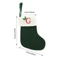 thumbnail image 4 of Beautynvta Christmas Stockings with Initials, 8'' Small Embroidered Letter Knit Green White Xmas Stocking, Personalized Letter Stockings for Christmas Xmas Tree Holiday Fireplace, G, 4 of 4