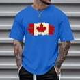 thumbnail image 2 of Chemise Homme Fête du Canada Fête Nationale Décontractée Vintage Imprimé Partiel Col Rond Manches Courtes, 2 of 4