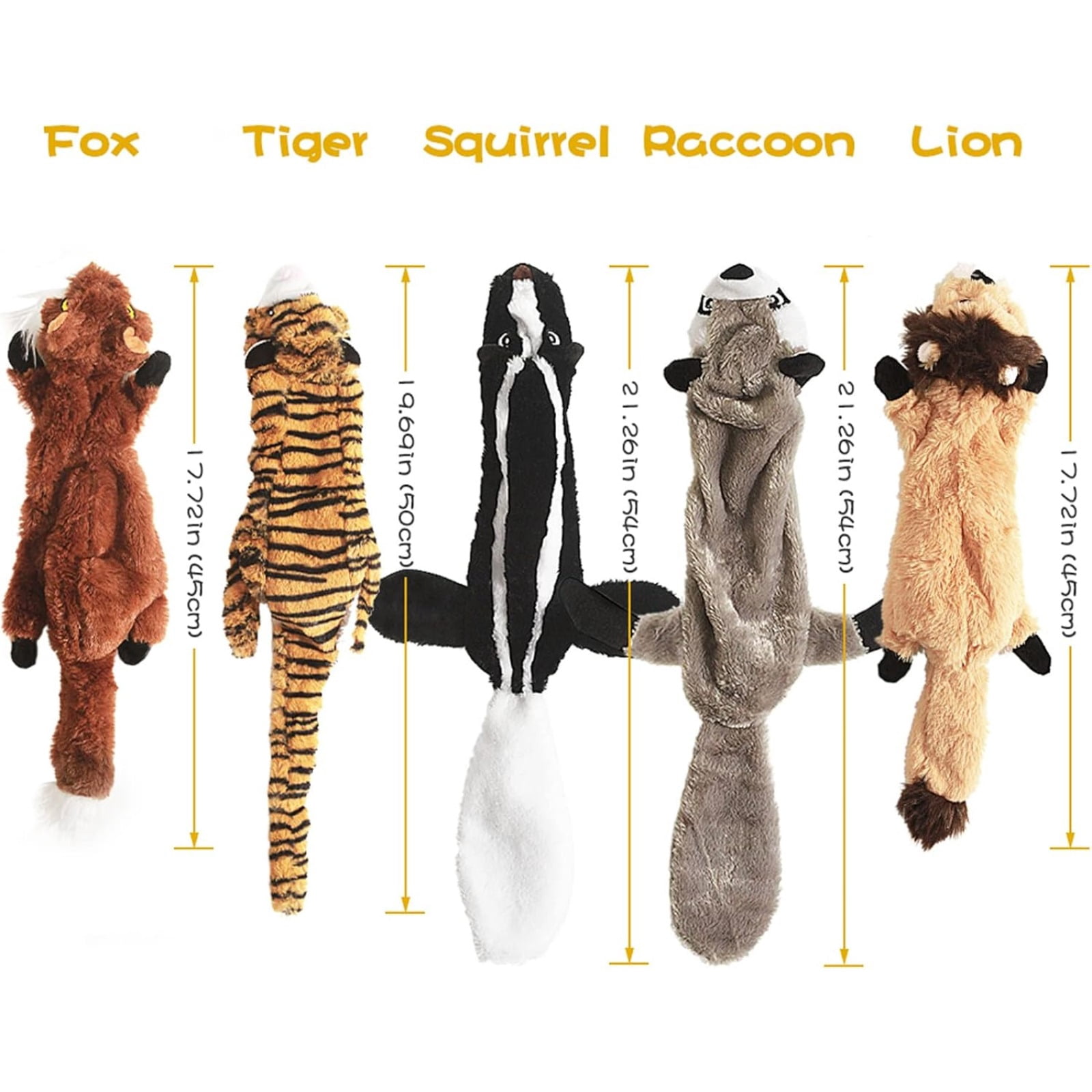 Dog Squeak Toys No Stuffing, Durable Plush Chew Toys for Small Medium Large Breed Puppy, Interactive Squeaky Teething Fetch Toys as Gift