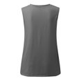 thumbnail image 5 of Moda mujer damas cuello en V suelta Tops Casual camiseta sin mangas blusa chaleco Pompotops  lopia998446, 5 of 5