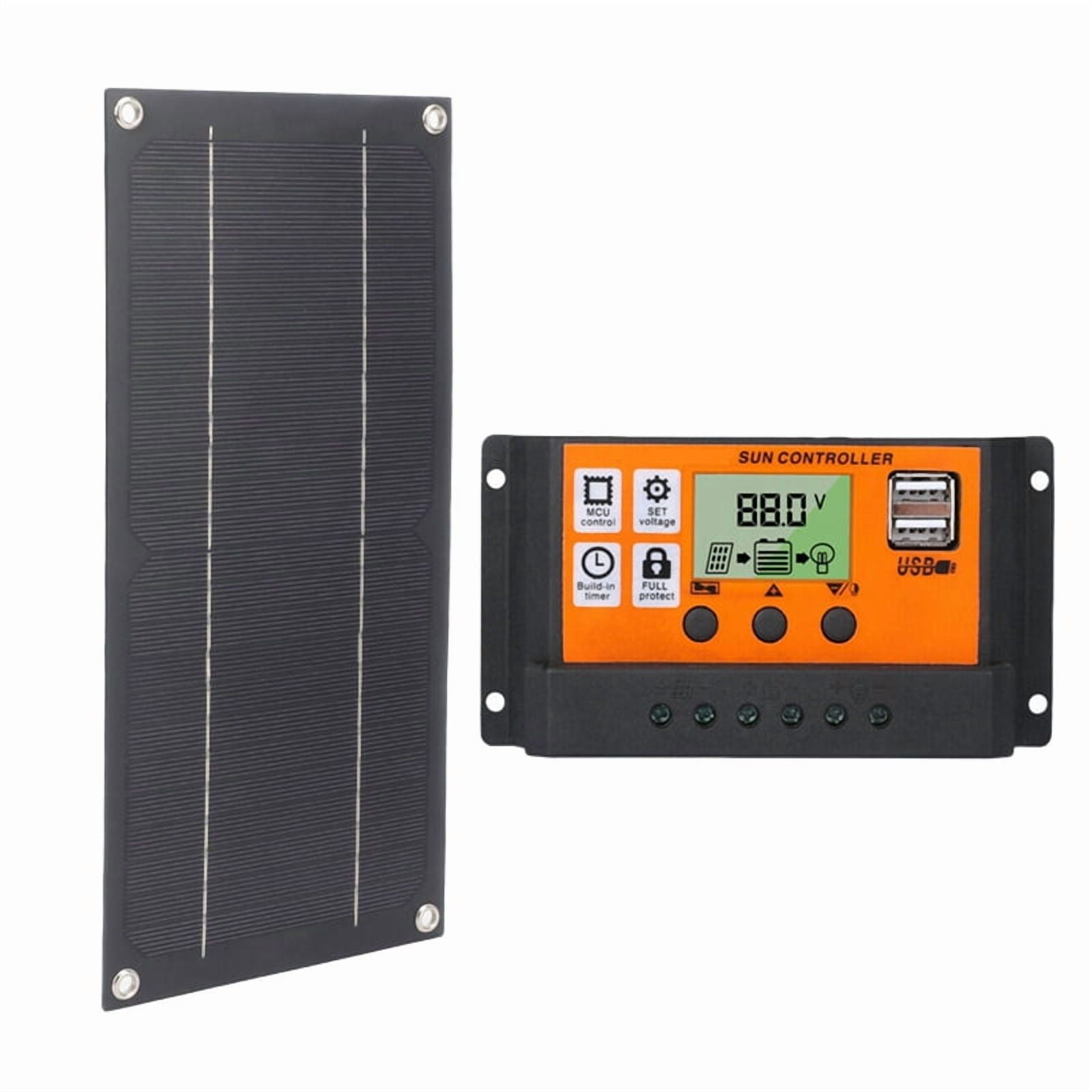600W Solar Panel Kit with 100A 18V Charge Controller Solar Charging for Outdoor RV Camping Boat Trailer System