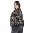 thumbnail image 3 of Sudadera de terciopelo con lentejuela Roman Fashion /Tallas Extras, 3364 (Dorado) negro 40, 3 of 6