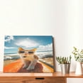 thumbnail image 4 of Balery Surfing Cat Sun Pattern Canvas Decorative Picture – 30x40in Premium Wall Art, Modern Canvas Print for Home Decor（Horizontal）, 4 of 6