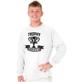 thumbnail image 4 of Cool Trophy Husband Number 1 Hubby Men's Long Sleeve Tee T Shirt Brisco Brands S, 4 of 6
