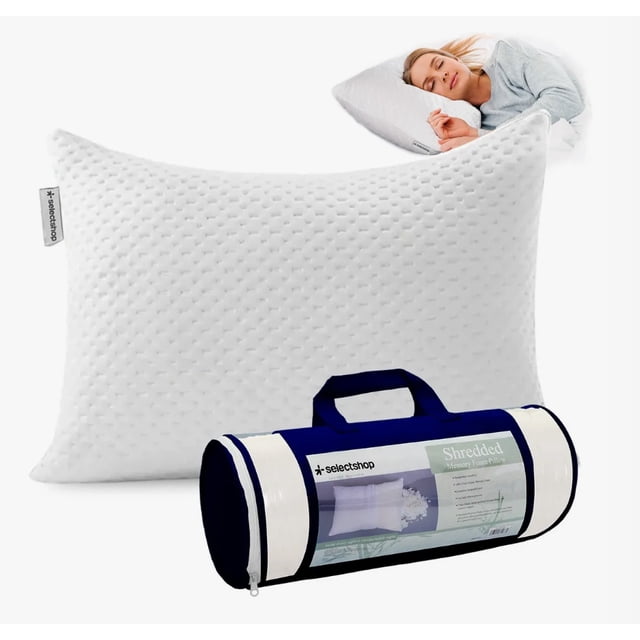 Almohada Memory Foam Estándar Gel Ajustable Suave Cómoda Modelo Blanco