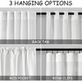 thumbnail image 2 of Linen Curtains Natural Blended Drapes Rod Pocket Back Tab White 2 Panels 52 by 96 inch, 2 of 5
