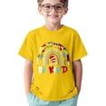 thumbnail image 1 of Chemises Garçons Été Décontracté Imprimé Personnalité Col Rond Manches Courtes T-Shirt Ample Jaune 1-2 Ans, 1 of 3