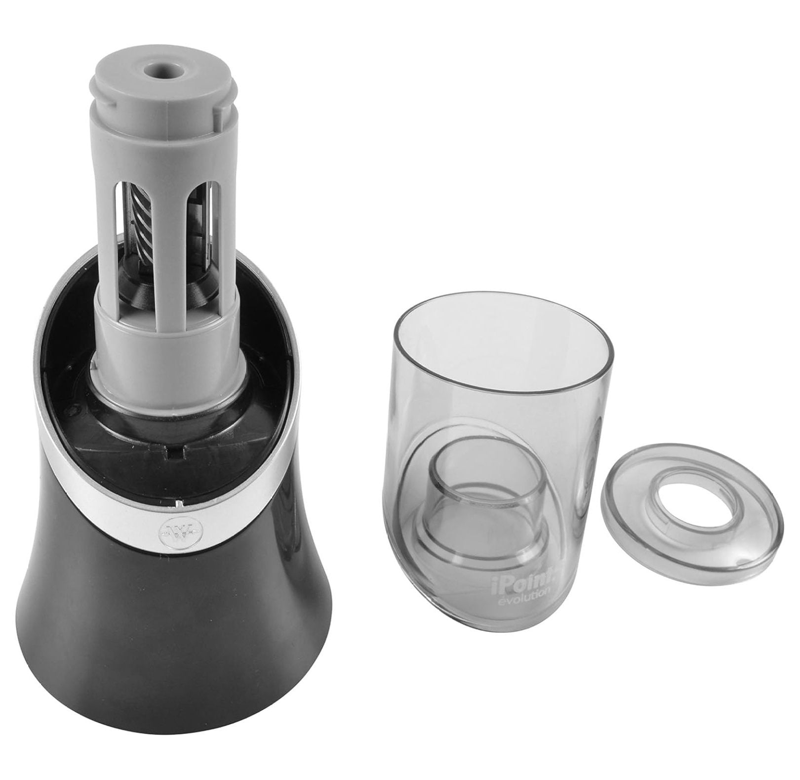 14888 iPoint Evolution Electric Pencil Sharpener, Black and Silver