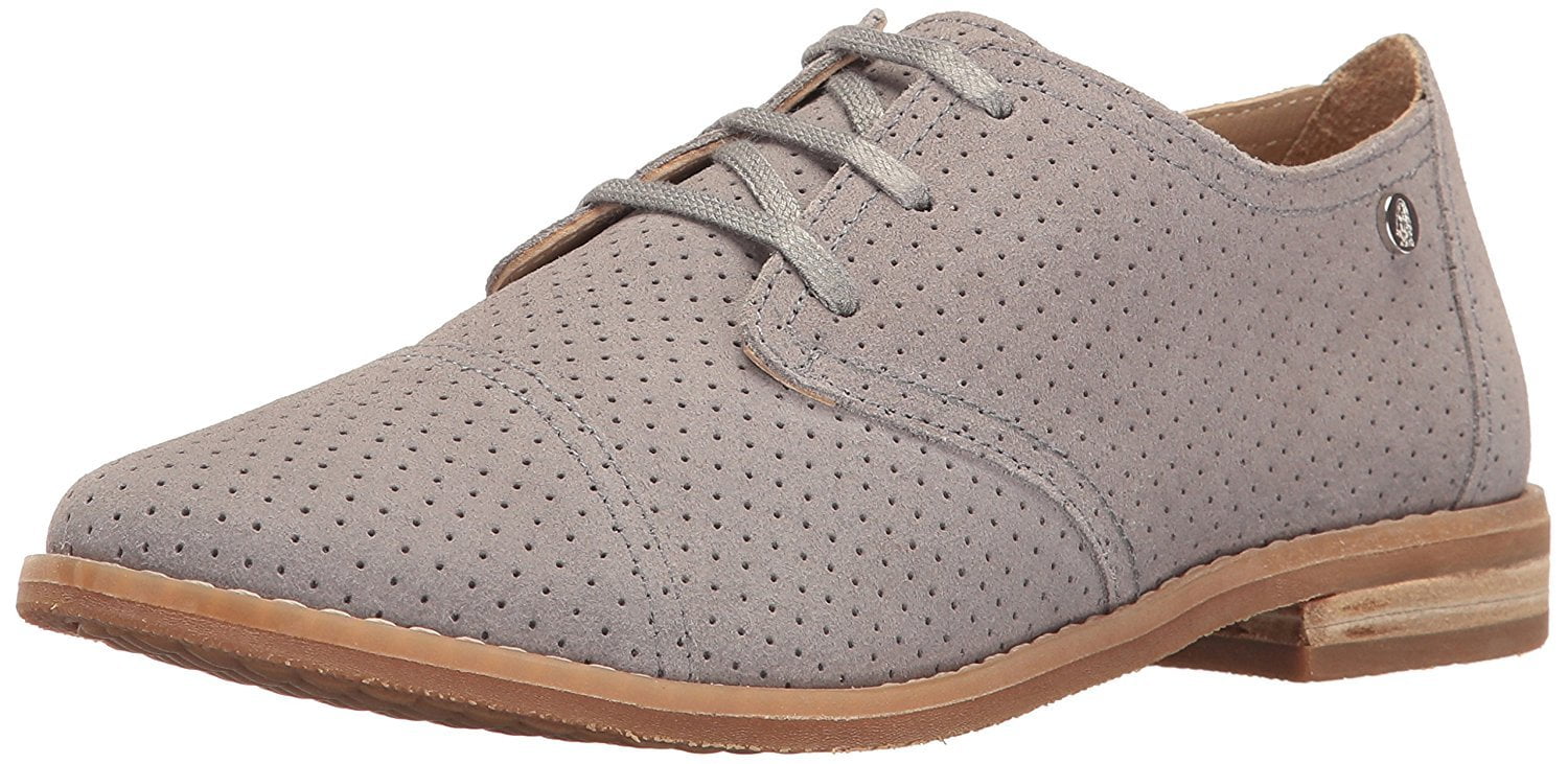 Hush Puppies Women's Aiden Clever Oxford, Frost Gray Suede Perf, 6 M US ...