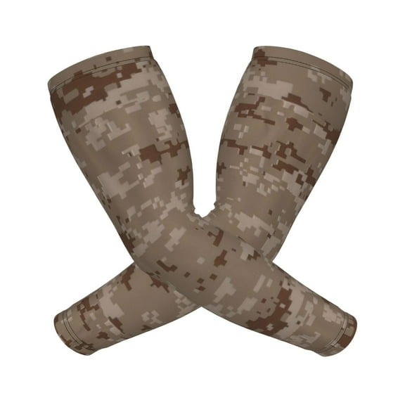 Desert Digital Camouflage Sports Compression Arm Sleeves Football Baseball Basketball Cycling Tennis For Men Women