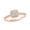 Rose, variant on 10K White Gold 1/4ct TDW Round Baguette White Diamond Square Frame Fashion Ring