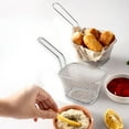 thumbnail image 5 of Kdkad Fry Serving Baskets, Stainless Steel Fry Basket, Food Baskets, 4 Inches Mini Square Chicken Wings Holder for Restaurant Cafe Table Food Serving, 5 of 6