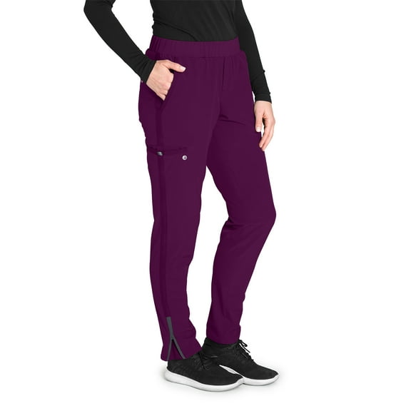 Barco One Wellness BWP505 Women's Cargo Scrub Pant Wine ST