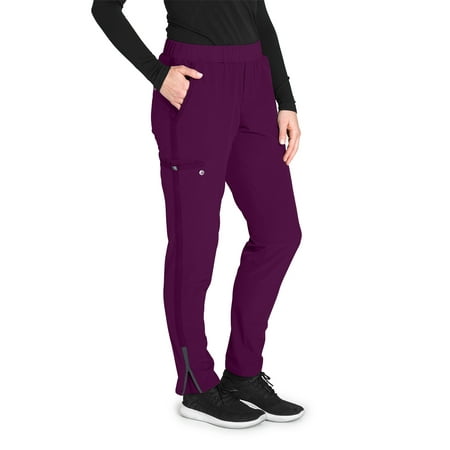 Barco One Wellness BWP505 Women s Cargo Scrub Pant Wine LT