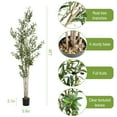thumbnail image 3 of 7ft Artificial Olive Tree with Natural Wood Trunk and Lifelike Fruits,Faux Olive Plants for Home Office Decor Indoor Artificial Olive Tree, 3 of 8